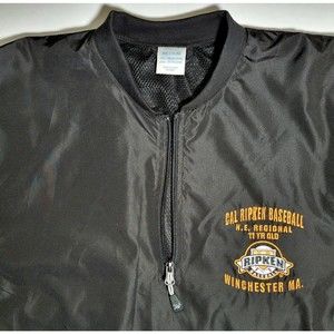 Cal Ripken Baseball Field Zip Up Shortsleeve Mens Pullover Wind Shirt Sz M EUC!